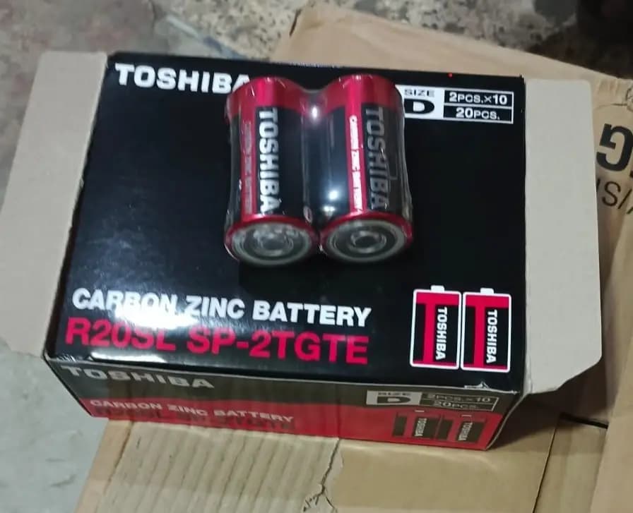 Original TOSHIBA D Size Cell  Super Heavy Duty Batteries for Electric Geysers & Stoves (Pack of 2)