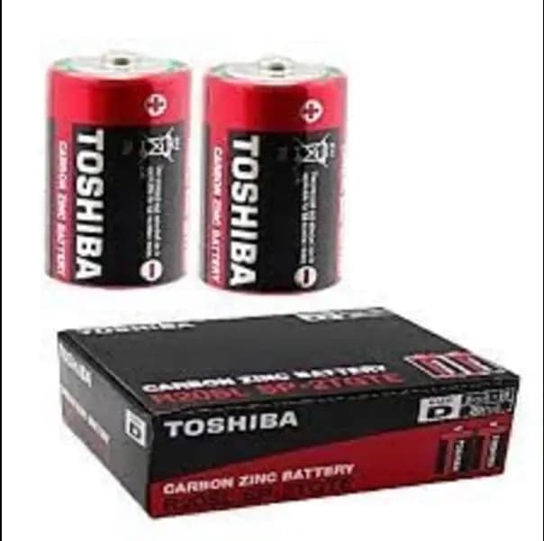 Original TOSHIBA D Size Cell  Super Heavy Duty Batteries for Electric Geysers & Stoves (Pack of 2)