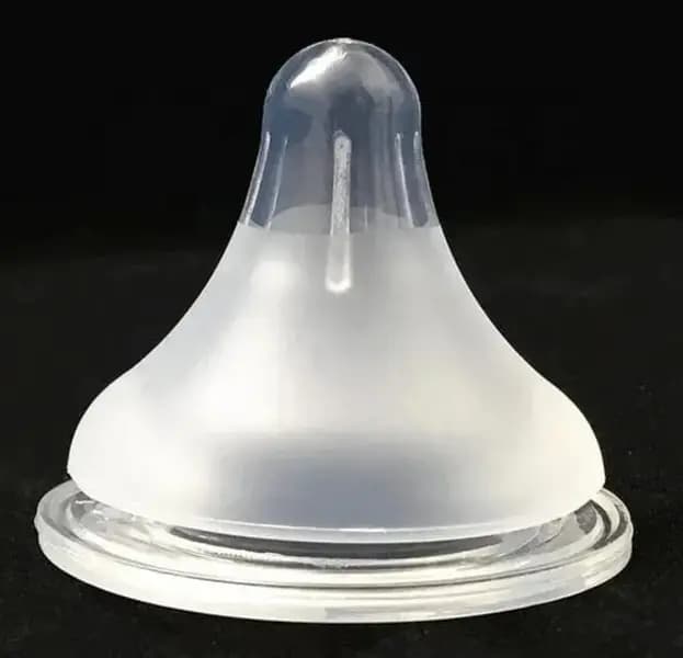 Double Lock Wide Neck Baby Nipple  Soft Silicone Feeding Nipples 2 Pcs | Anti-Colic, BPA Free, Safe for Infants  Happy Baby