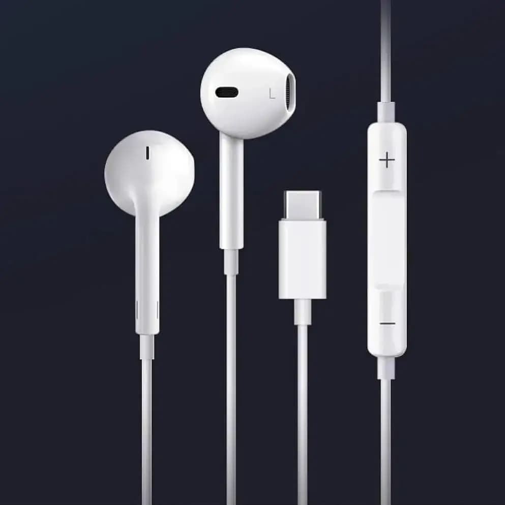 I IPhone Type C Handsfree Iphone and Android Handfree Elevate Your Sound: Next-Level USB-C Earphones for Smartphones Plug in and Tune Out High-Quality USB-C Earbuds for Smart Phones