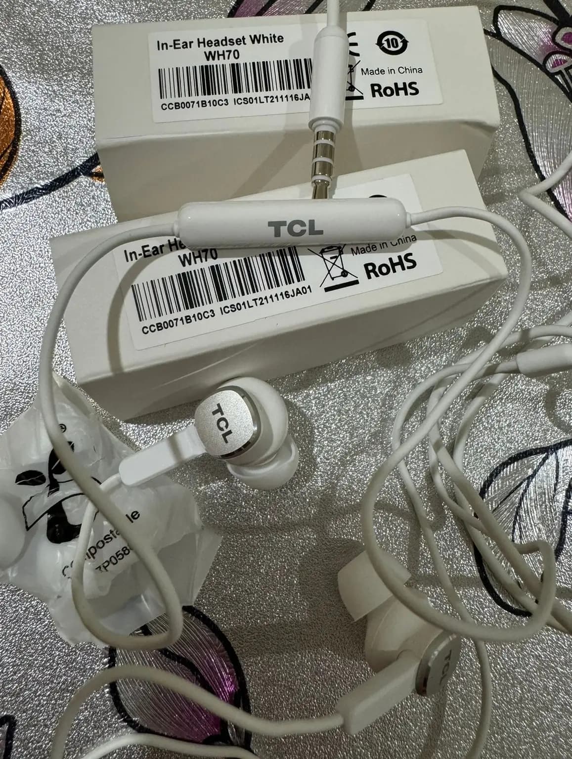 100% Orignal TCL  Handsfree Headphones 3.5mm Wired Earbuds