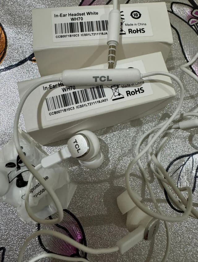 100% Orignal TCL  Handsfree Headphones 3.5mm Wired Earbuds