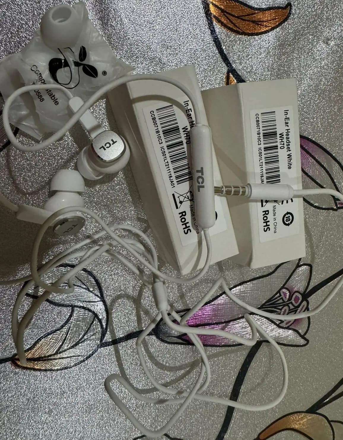 100% Orignal TCL  Handsfree Headphones 3.5mm Wired Earbuds