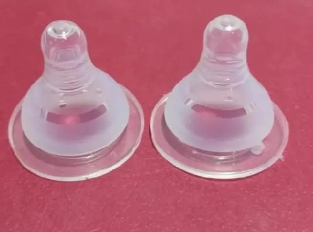Double Lock Wide Neck Baby Nipple  Soft Silicone Feeding Nipples 2 Pcs | Anti-Colic, BPA Free, Safe for Infants  Happy Baby