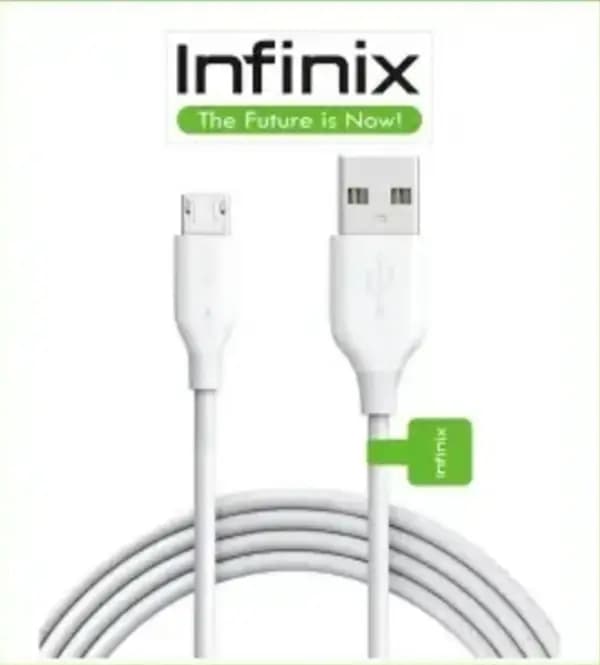 Infinix Micro USB Data Cable  Fast Charging & Sync Cable for Android Smartphones | Durable White Imported Cable