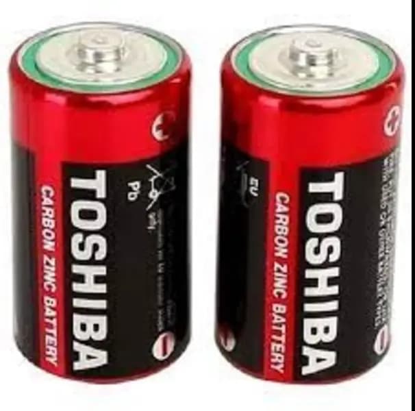 Original TOSHIBA D Size Cell  Super Heavy Duty Batteries for Electric Geysers & Stoves (Pack of 2)