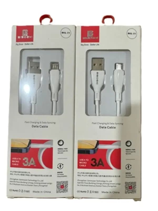 100% Original Biboshi 3A Micro USB & Type-C Cable | Fast Charging & Data Transfer | Premium Quality