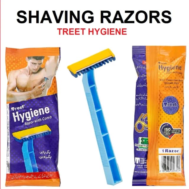 TREET Hygiene Razor - (06 Pcs) | Disposable Razor | Twin Blade Razor | Under shaver | Barber Saloon Razor | Shaving Kit For Men | Cut Throat Razor | Hair Trimmer | Razer For Men | Safety Razor Blade | Hygiene Razor | Body Razor
