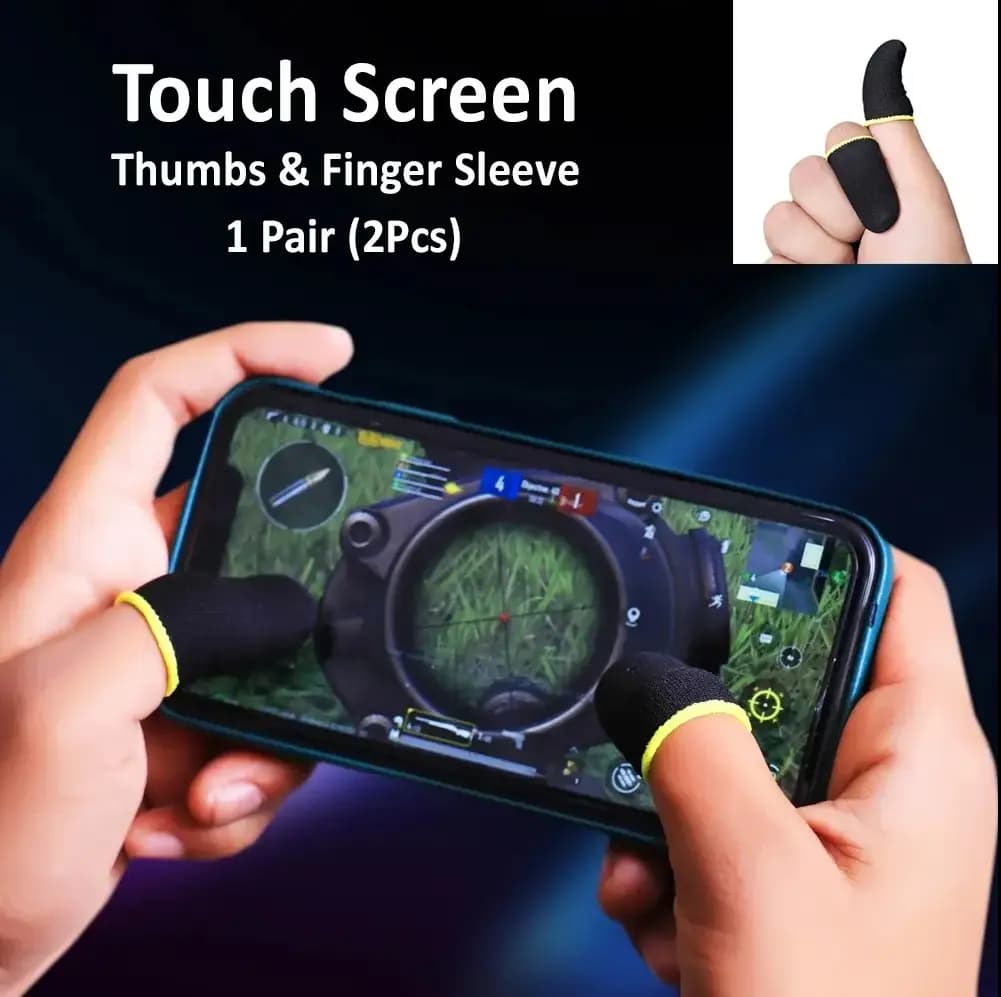 Finger Cover Game Controller for PUBG Sweat Proof Non-Scratch Sensitive Touch Screen Gaming Finger Thumb Sleeve Gloves Finger Sleeves | Pubg Thumb Gloves | pubg Finger Sleeve Gloves for Gaming | Mobile gaming Finger Sleeve | Best Finger Sleeves for PUBG